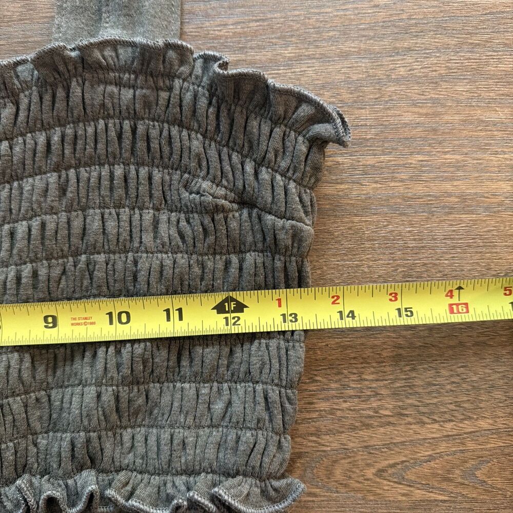 Smocked Wide-Leg Jumpsuit — Olive Green - Picture 8 of 8